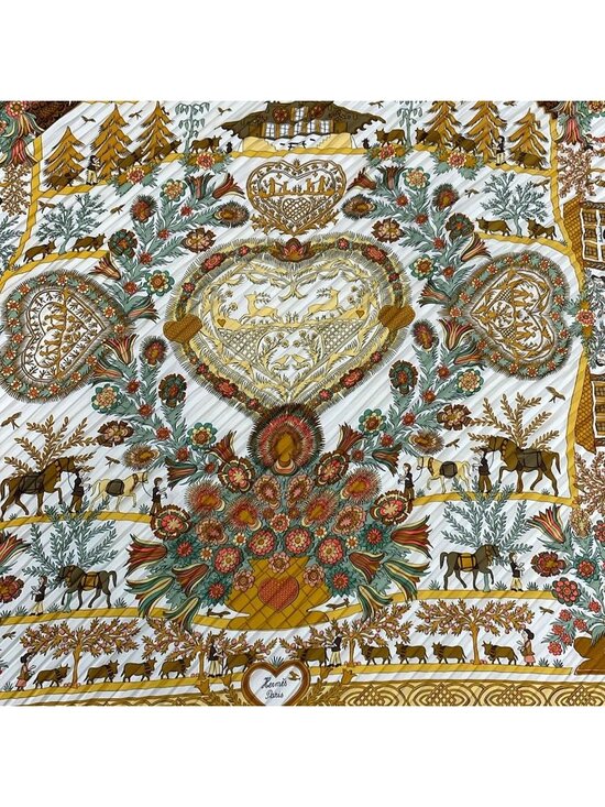 Hermes Plisse | eBay Hermes Scarf Carre Plisse Yellow Green Multi